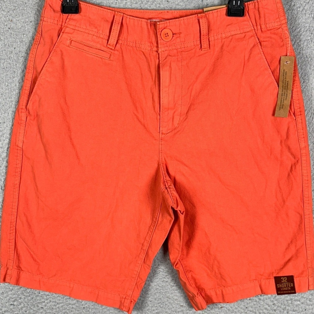 NEW Urban Pipeline Shorts Mens 32 Orange Khakis Chino‎ Flat Front Casual Pockets